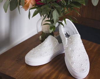 Custom Wedding Slip on Vans