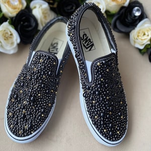 All Black Slip on Vans