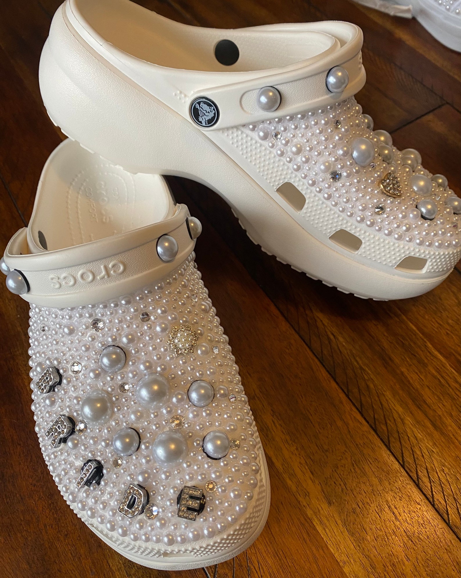 Weding Crocs Wedding Platform Crocs - Etsy