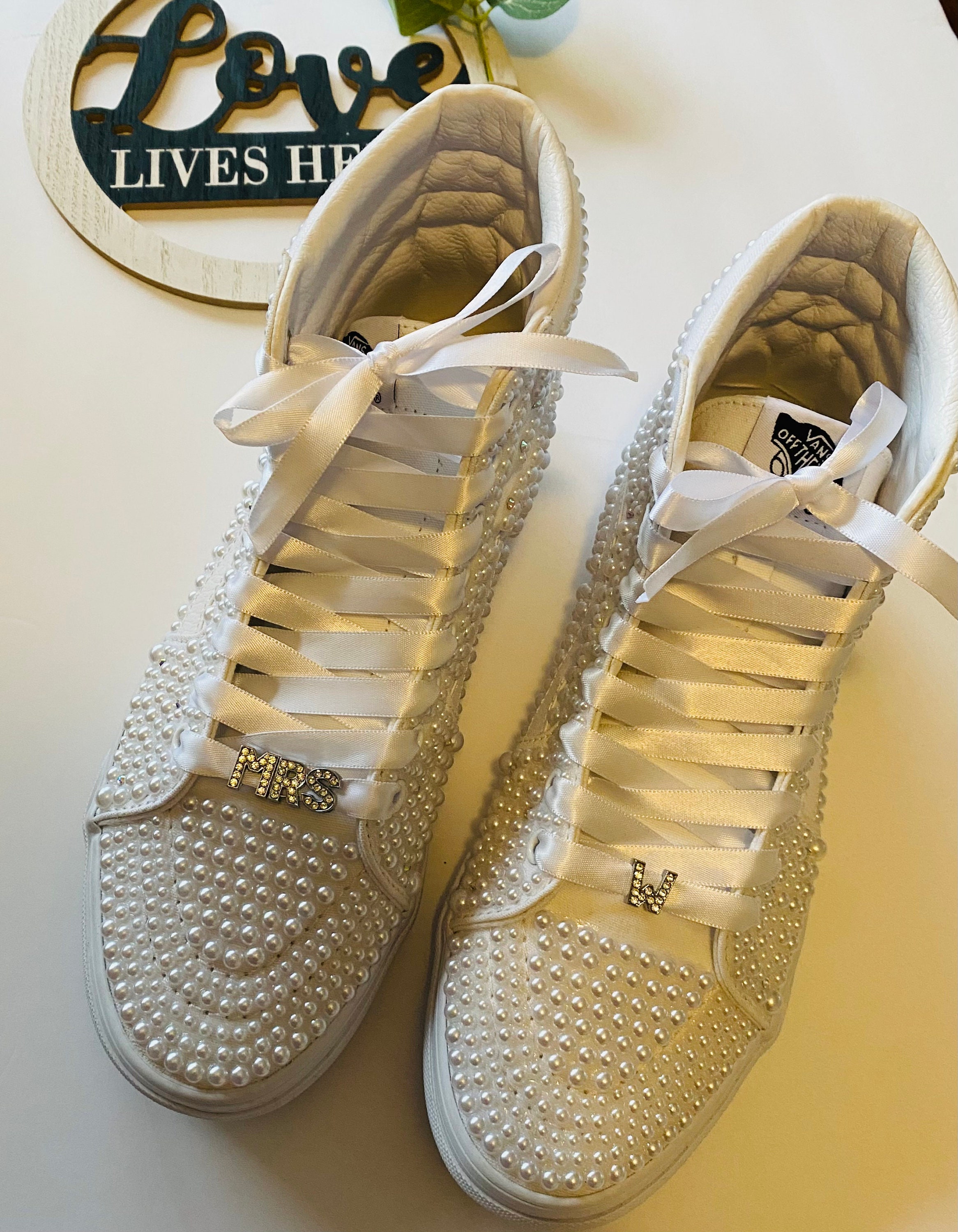 All White High Top Vans Etsy Singapore