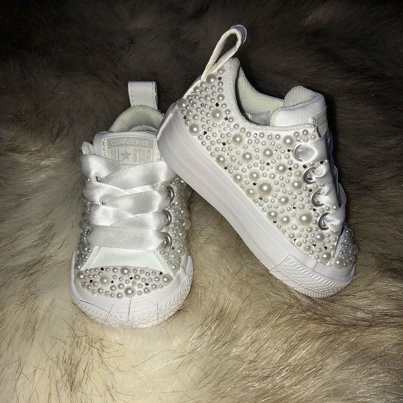 blinged out pink converse