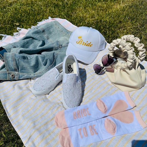 Pearl Embellished Vans Custom Wedding Slip on Vans Custom Etsy