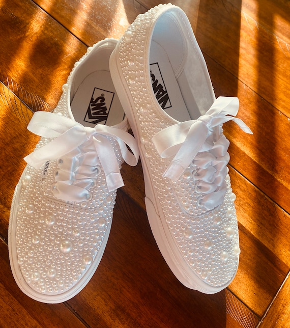 White wedding vans hot sale