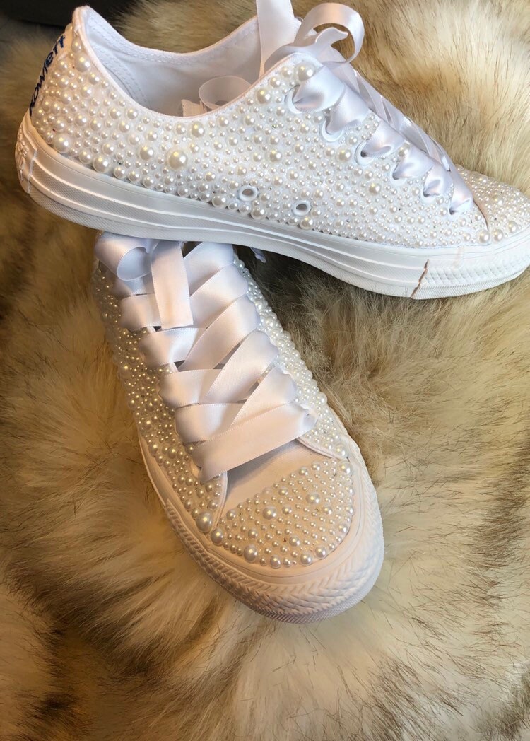 bling white converse