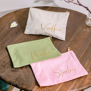 Personalised Bridesmaid Make Up Bag Gift，Bridesmaid Makeup Bag,Bachelorette Party Gifts