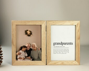 Natural Oak Wood metal hinged photo frame 2 pcs 4X6 5X7 6x8 8X10 inch