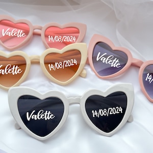 Wedding Sunglasses Personalised Love Heart Sunglasses White Wedding Personalised SunglassesWedding Video Wedding Date Initials Wedding Gift