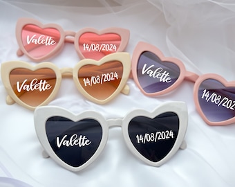 Wedding Sunglasses Personalised Love Heart Sunglasses White Wedding Personalised SunglassesWedding Video Wedding Date Initials Wedding Gift