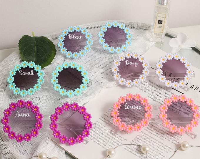 Daisy glasses of adults and children，Trendy Sunglasses for Wedding Guests of All Ages，Thoughtful Gift for Flower Girls