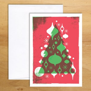Set di cartoline di Natale ( Set di 8) / Cartolina dell'albero di Natale / Cartoline di Natale / Set in scatola di cartoline di Natale