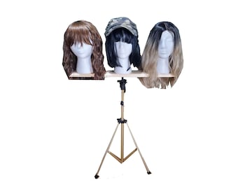 Wig Shelf | Extend your own tripod | Very Portable 3 Wig Display