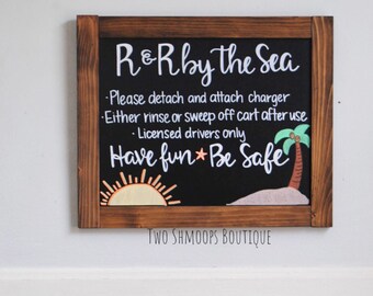 Custom Chalkboard Sign: Personalized Kitchen Wall Hanging (14x17 Inches)
