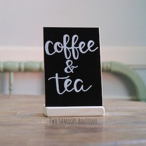 Small Chalkboard Sign with Stand,  Mini Chalkboard, Coffee Bar Sign, Candy Bar Sign, Blank or Personalized, 4x6 Inches