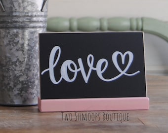 Chalkboard Sign with Stand, Custom Personalized Mini Chalk Board Sign, Small Custom Chalkboard Sign (4x6 Inches)