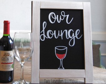 Handmade Wedding Signature Drink Chalkboard Sign: Rustic Bar Menu (11x15 Inches)