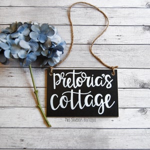 Hand-Lettered Hanging Chalkboard Sign: Custom 4x6&quot; Kitchen Decor