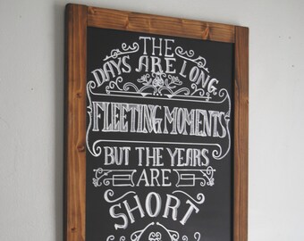 Chalkboard Menu Wooden Farmhouse Sign