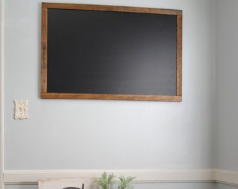 Wall Hanging Chalkboard, Rustic Wood Framed Chalkboard Sign, Custom Personalized Chalk Board Sign, (24x36 Inches)