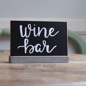 Custom Mini Chalkboard Sign with Wooden Stand (4x6 Inches)