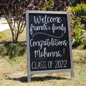 Personalized Chalkboard Sign Easel