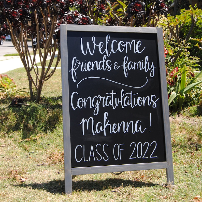 Personalized Chalkboard Sign Easel