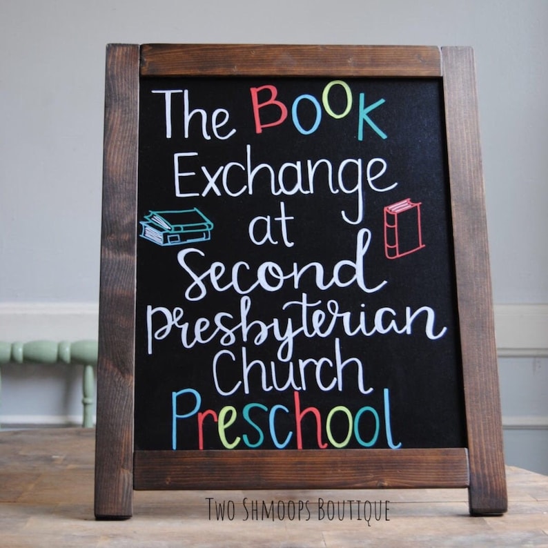 Chalkboard Easel Personalized or Blank Chalkboard Sign Etsy