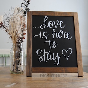 Rustic Chalkboard Sign Easel: Personalized Wedding Shower Decor (16x20 Inches)