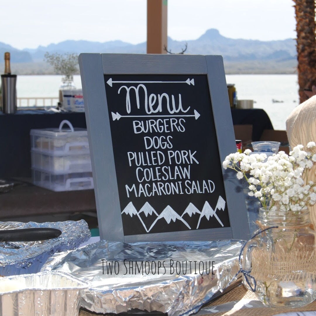 Small Chalkboard Easel Custom Chalkboard Sign Tabletop Etsy