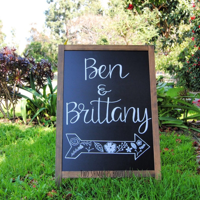 Personalized Chalkboard Sign Easel