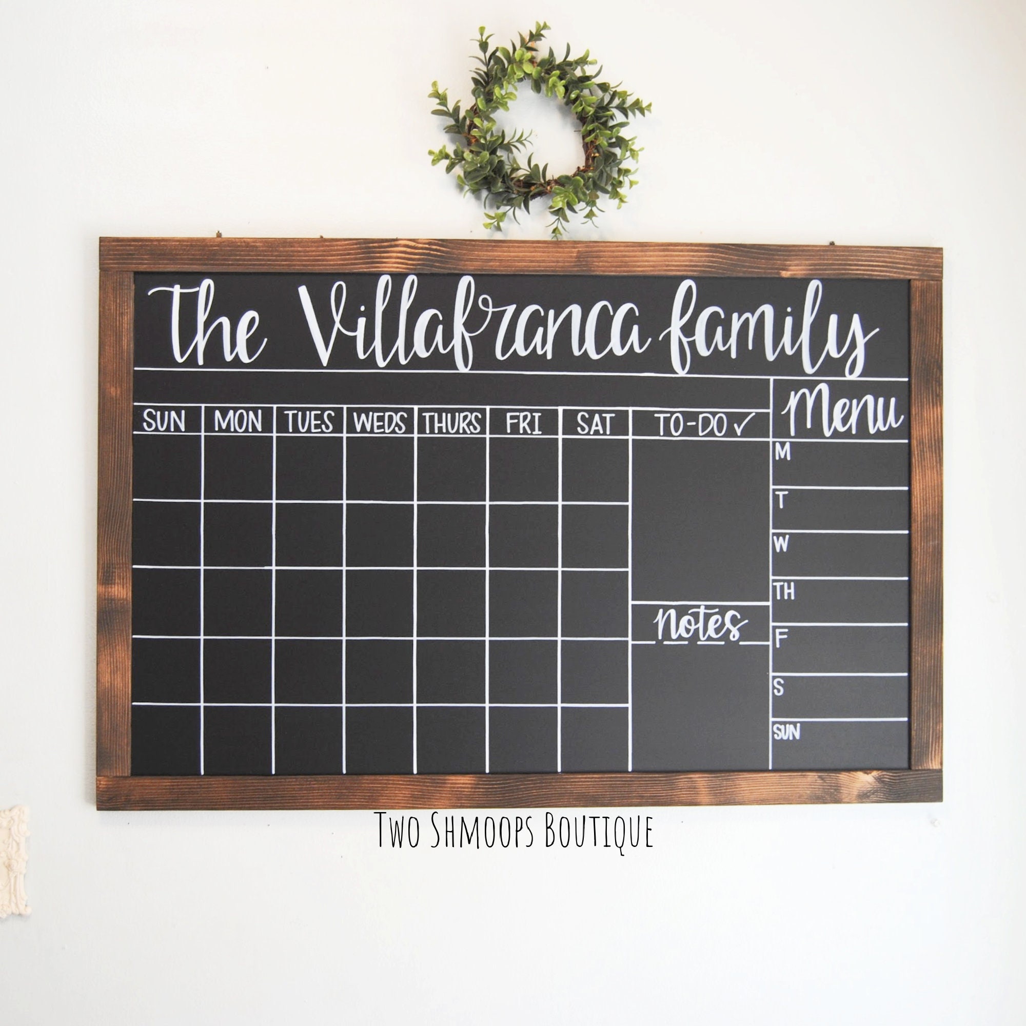 Chalkboard Weekly and Monthly Wall Calendar to Print, Custom Calendar for  Family Routine Organizer or College Plan 24x36 DIGITAL FILE 
