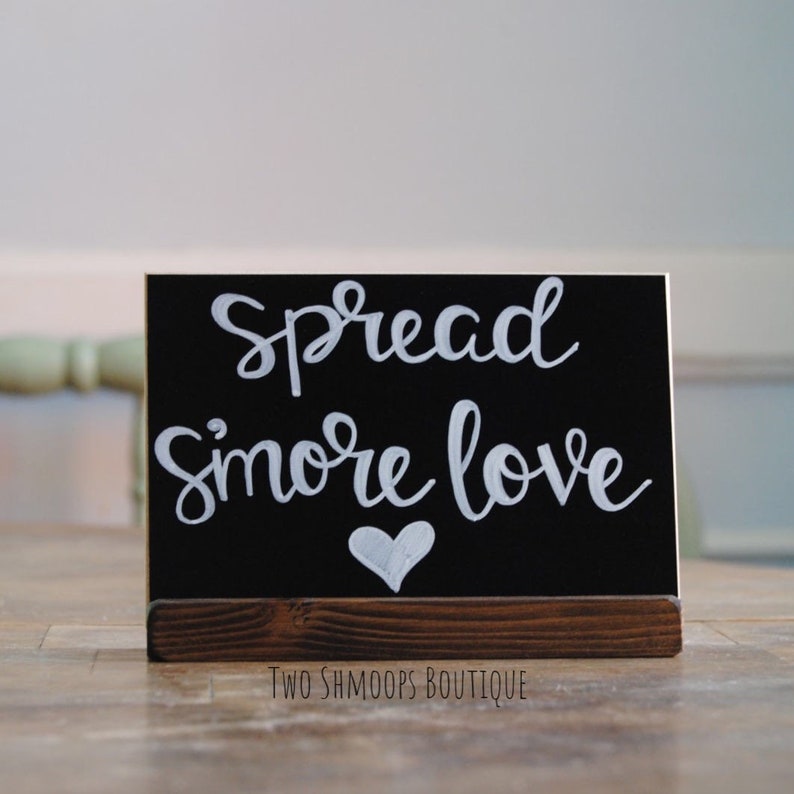 mini chalkboard sign with stand blank or personalized