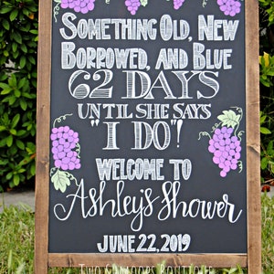 Personalized Chalkboard Sign Easel