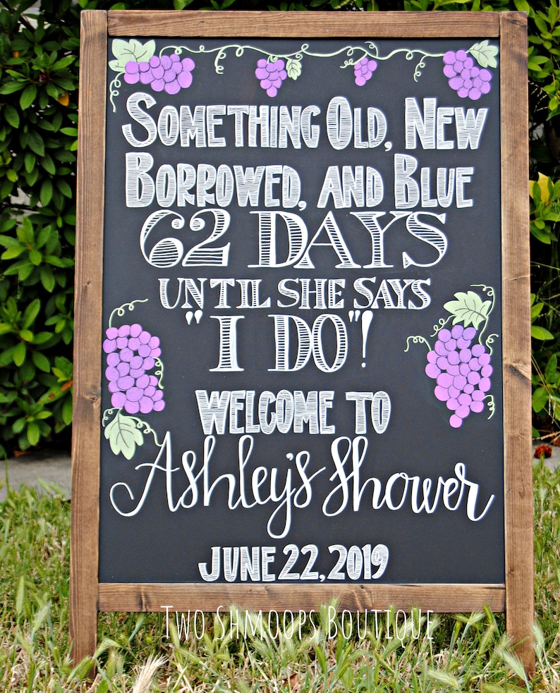 Personalized Chalkboard Sign Easel