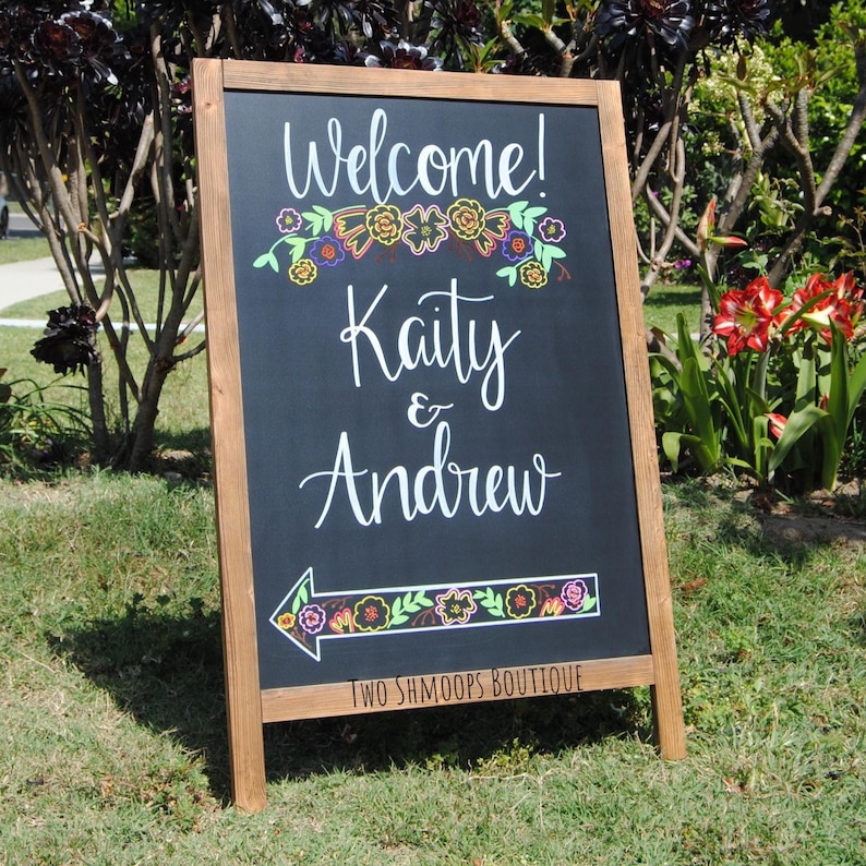 Personalized Chalkboard Sign Easel