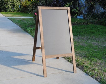 Custom Sidewalk Magnetic Chalkboard Sign Rustic Brown Wood A-frame