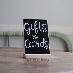 Small Chalkboard Sign with Stand,  Mini Chalkboard, Coffee Bar Sign, Candy Bar Sign, Blank or Personalized, 4x6 Inches