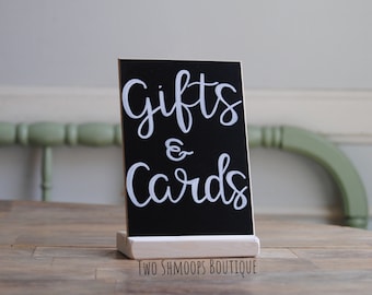 Small Chalkboard Sign with Stand,  Mini Chalkboard, Coffee Bar Sign, Candy Bar Sign, Blank or Personalized, 4x6 Inches
