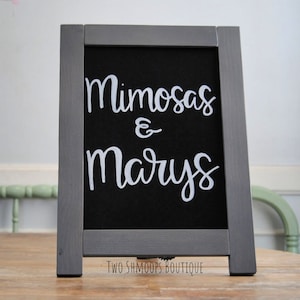 Tabletop Chalkboard Easel: 11x15&quot; Drink Menu Sign, Custom Hand Lettering