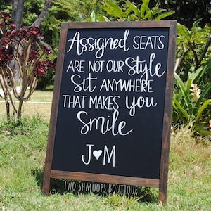 Personalized Chalkboard Sign Easel