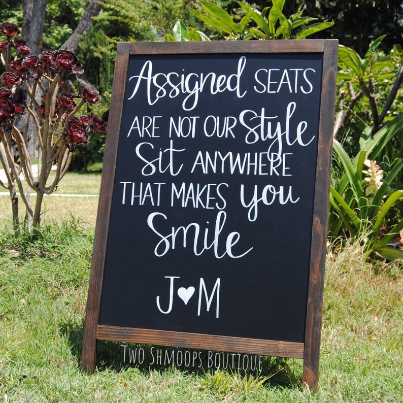 Personalized Chalkboard Sign Easel