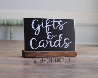 Chalkboard Sign with Wood Stand, Mini Rustic Chalkboard Sign, Custom Personalized Wedding Decor (4x6 Inches)