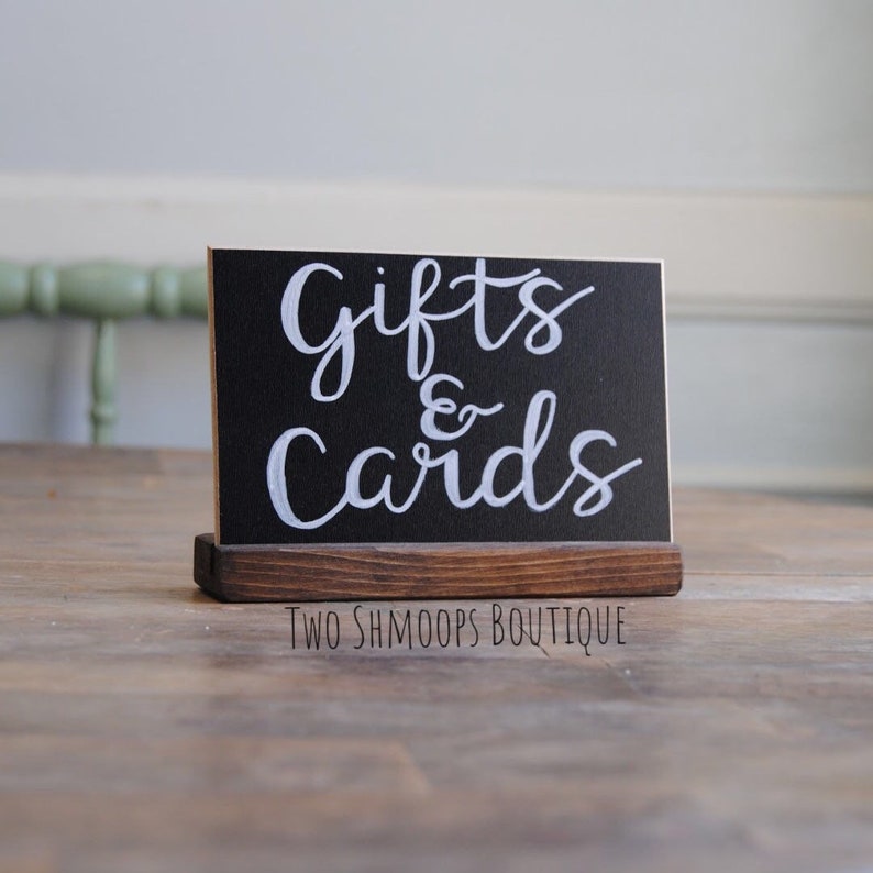 mini chalkboard sign with stand blank or personalized