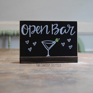 mini chalkboard sign with stand blank or personalized