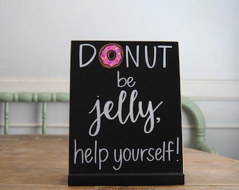 Personalized Chalkboard Sign with Wood Stand: 8x10 Bar Menu
