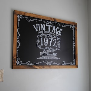 Custom Chalkboard Sign For Wall Hanging Personalized Chalk Board Sign Rustic Wood Framed Chalkboard Sign - 24x36 Inches