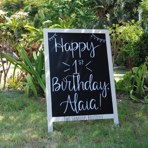 Personalized Chalkboard Sign Easel