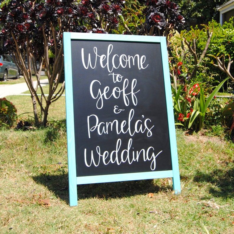 Personalized Chalkboard Sign Easel