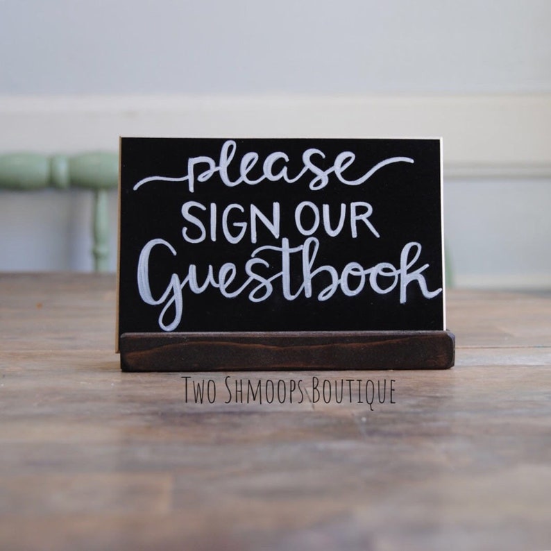 mini chalkboard sign with stand blank or personalized