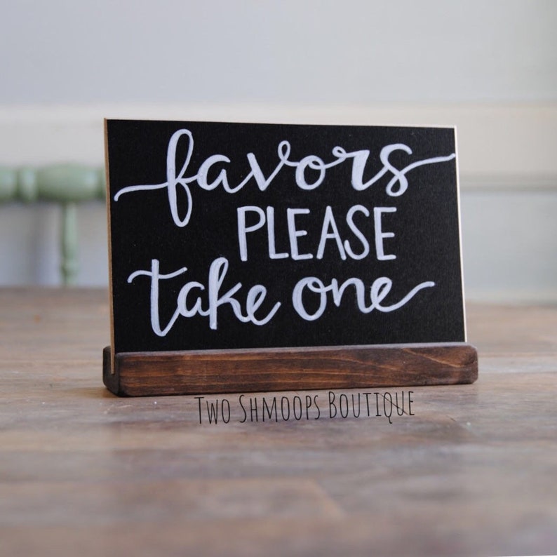 mini chalkboard sign with stand blank or personalized