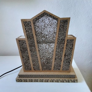 Candeeiro de renda de cartão reciclado “Tiffany”